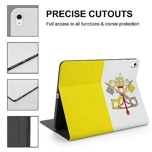 Vatican Flag Fashion Case for IPAD 2020 AIR 4 （10.9in）, Pen Slot Protective Cover for IPAD 2020 AIR 4 （10.9in）, Convenient Magnetic Stand