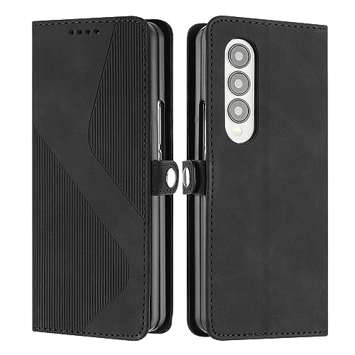 phone protective flip case Wallet Case for Samsung Galaxy Z Fold 4, Compatible with Samsung Galaxy Z Fold 4 Case [TPU Shockproof Interior Case] PU Leather Case with Magnetic Flip Cover Protective Hols