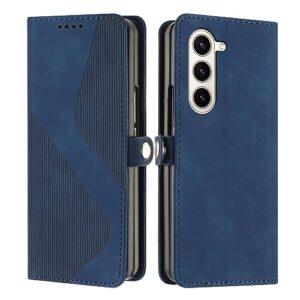 protective filp case wallet case for samsung galaxy z fold 5 2023, compatible with samsung galaxy z fold 5 case [tpu shockproof interior case]pu leather case with magnetic flip cover nonmetallic cover