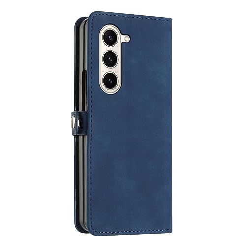 protective filp case Wallet Case for Samsung Galaxy Z Fold 5 2023, Compatible with Samsung Galaxy Z Fold 5 Case [TPU Shockproof Interior Case]PU Leather Case with Magnetic Flip Cover nonmetallic cover