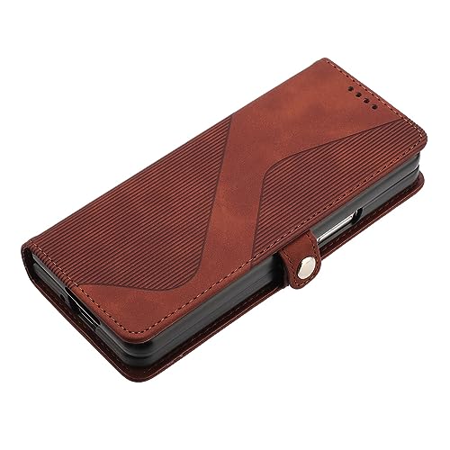 phone flip case Wallet Case for Samsung Galaxy Z Fold 4, Compatible with Samsung Galaxy Z Fold 4 Case [TPU Shockproof Interior Case] PU Leather Case with Magnetic Flip Cover phone cover ( Color : Brow