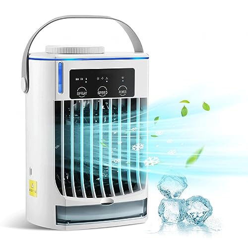 Best Portable Air Conditioner | 500ml Small Ac, Air Conditioner Humidifier 3 wind speeds, 3 Spray Modes | Tent Ac for Home Room Camping Car Office