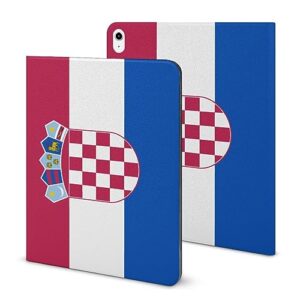 croatian flag fashion case for ipad 2020 air 4 （10.9in）, pen slot protective cover for ipad 2020 air 4 （10.9in）, convenient magnetic stand