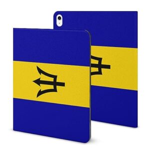 barbados flag fashion case for ipad 2020 air 4 （10.9in）, pen slot protective cover for ipad 2020 air 4 （10.9in）, convenient magnetic stand