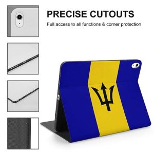 Barbados Flag Fashion Case for IPAD 2020 AIR 4 （10.9in）, Pen Slot Protective Cover for IPAD 2020 AIR 4 （10.9in）, Convenient Magnetic Stand