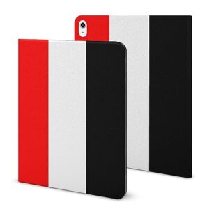 yemen flag fashion case for ipad 2020 air 4 （10.9in）, pen slot protective cover for ipad 2020 air 4 （10.9in）, convenient magnetic stand
