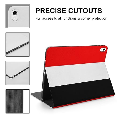 Yemen Flag Fashion Case for IPAD 2020 AIR 4 （10.9in）, Pen Slot Protective Cover for IPAD 2020 AIR 4 （10.9in）, Convenient Magnetic Stand