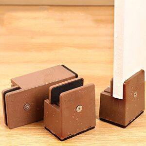 OTCPP Furniture Legs, Brown Furniture Leg Risers, Adjustable Width Table Leg Risers, Floor Protection, Add Height, for Sofas Chairs Cabinets Beds (5cm,2pc)