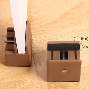 OTCPP Furniture Legs, Brown Furniture Leg Risers, Adjustable Width Table Leg Risers, Floor Protection, Add Height, for Sofas Chairs Cabinets Beds (5cm,2pc)