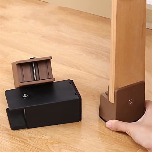 OTCPP Furniture Legs, Brown Furniture Leg Risers, Adjustable Width Table Leg Risers, Floor Protection, Add Height, for Sofas Chairs Cabinets Beds (5cm,2pc)