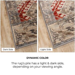 SUPERIOR Indoor Area Rug or Runner, Modern Distressed Patchwork Floor Decor, Aesthetic Rugs for Living Room, Bedroom, Office, Dining/Kitchen, Hardwood Floors, Amara Collection, 8' x 10'