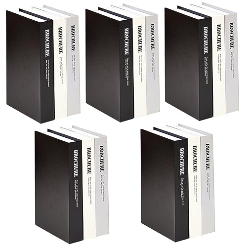 Gadpiparty 15 pcs and Library Decors Home Living Faux Ornament Display Props Bookcase Fashion Shelf Design False Coffee Book Modern White Photography Decorative Books Grey Model Cafe Tea