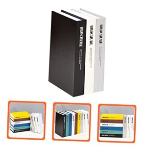 Gadpiparty 15 pcs and Library Decors Home Living Faux Ornament Display Props Bookcase Fashion Shelf Design False Coffee Book Modern White Photography Decorative Books Grey Model Cafe Tea