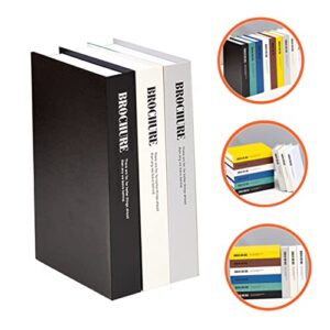 Gadpiparty 15 pcs and Library Decors Home Living Faux Ornament Display Props Bookcase Fashion Shelf Design False Coffee Book Modern White Photography Decorative Books Grey Model Cafe Tea