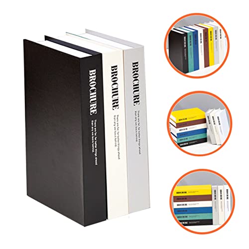 Gadpiparty 15 pcs and Library Decors Home Living Faux Ornament Display Props Bookcase Fashion Shelf Design False Coffee Book Modern White Photography Decorative Books Grey Model Cafe Tea