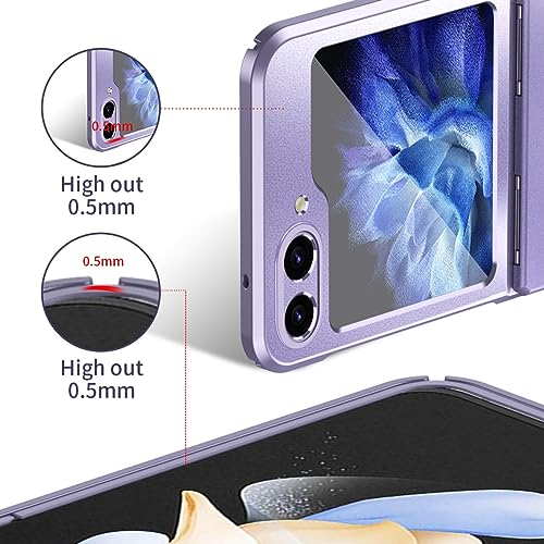 Cell Phone Case Compatible with Samsung Galaxy Z Flip 5 Case with Hinge Protection,Slim Thin Shockproof Hard Full-Body Protective Phone Case Cover for Flip5 5G Phone Smart Device Case and Cover Bundle