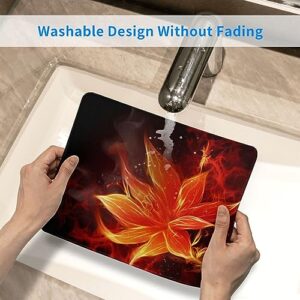 Flaming Fire Flowers Print Mouse Pad Non-Slip Water-Proof Rubber Mouse Mat Gaming Mouse Pad for Laptop Office Gaming 7 X 8.6 in