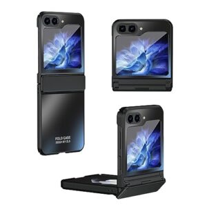 compatible with samsung galaxy z flip 5 case with hinge protection black
