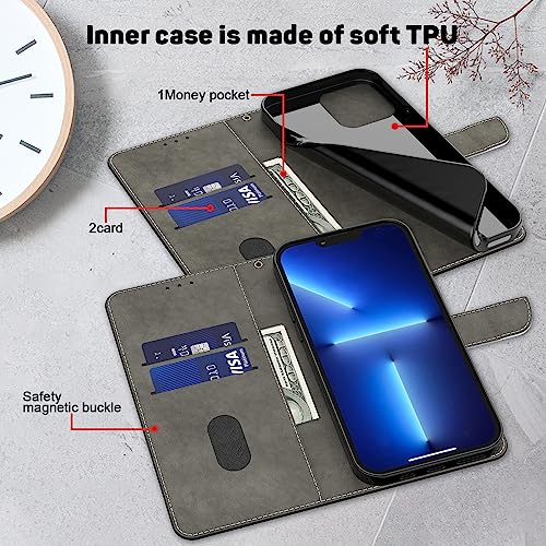 ALILANG for Samsung Galaxy Z Fold 4 5G Wallet Case with Credit Card Holder, Flip Book PU Leather Protective Magnetic Cover for Samsung Z Fold 4 Phone Case-One Flower