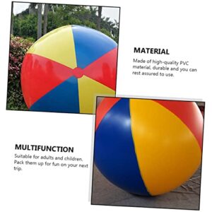 Alasum Inflatables 1pc Big Beach Ball Soccer Beach Ball Beach Balls for Kids Childrens Toys PVC Inflatables Water Ball Toy PVC Play Ball Colorful Play Balls Pool Party