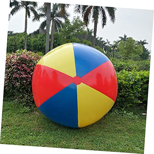 Alasum Inflatables 1pc Big Beach Ball Soccer Beach Ball Beach Balls for Kids Childrens Toys PVC Inflatables Water Ball Toy PVC Play Ball Colorful Play Balls Pool Party