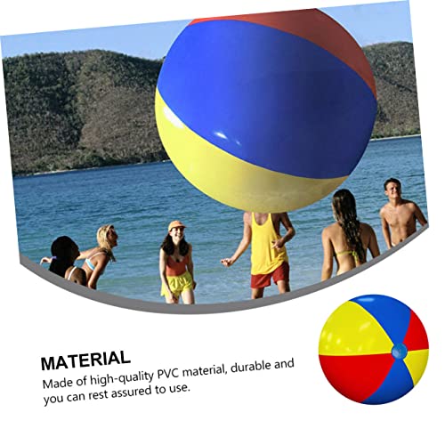 Alasum Inflatables 1pc Big Beach Ball Soccer Beach Ball Beach Balls for Kids Childrens Toys PVC Inflatables Water Ball Toy PVC Play Ball Colorful Play Balls Pool Party