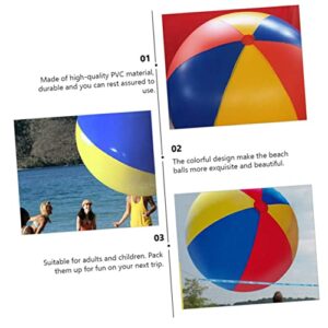 Alasum Inflatables 1pc Big Beach Ball Soccer Beach Ball Beach Balls for Kids Childrens Toys PVC Inflatables Water Ball Toy PVC Play Ball Colorful Play Balls Pool Party