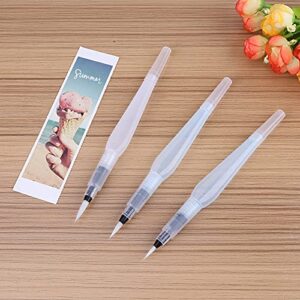 Water Brush Pen, 3 Pcs Refillable Water Brush Pen Art Crafts Tool Watercolor Painting Calligraphy Ink Set