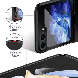 Phone case Compatible with Samsung Galaxy Z Flip 5 Case with Hinge Protection,Slim Thin Shockproof Hard Full-Body Protective Phone Case Cover for Flip5 5G Phone Phone Cover (Color : Black)