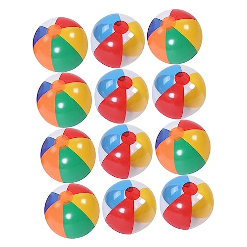 ibasenice 12PCS Beach Ball Dance Party Decorations Kids playset Outdoor Inflatable Pool Swimming Pool for Kids Baby Toy Outside Toys PVC Sports Ball Water Park Ball Inflatable Ball Summer