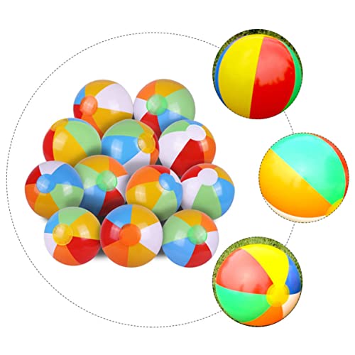 ibasenice 12PCS Beach Ball Dance Party Decorations Kids playset Outdoor Inflatable Pool Swimming Pool for Kids Baby Toy Outside Toys PVC Sports Ball Water Park Ball Inflatable Ball Summer