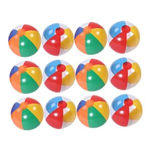 toyandona 12pcs beach ball prom decorations inflatable kiddie pool outdoor kids toys swimming pool for kids toys for kids outside toys kids playing ball kids swimming toy water park ball pvc