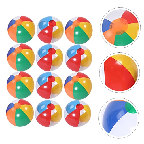 TOYANDONA 12PCS Beach Ball Prom Decorations Inflatable Kiddie Pool Outdoor Kids Toys Swimming Pool for Kids Toys for Kids Outside Toys Kids Playing Ball Kids Swimming Toy Water Park Ball PVC