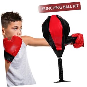 ibasenice 1 Set Boxing Suit Kids Sports Toys Office Desk Toys Decompression Toys Blow up Punch Bag Boxing Reflex Set Exercise Punching Bag Children Plaything Pressure Relief Balls Kit Indoor