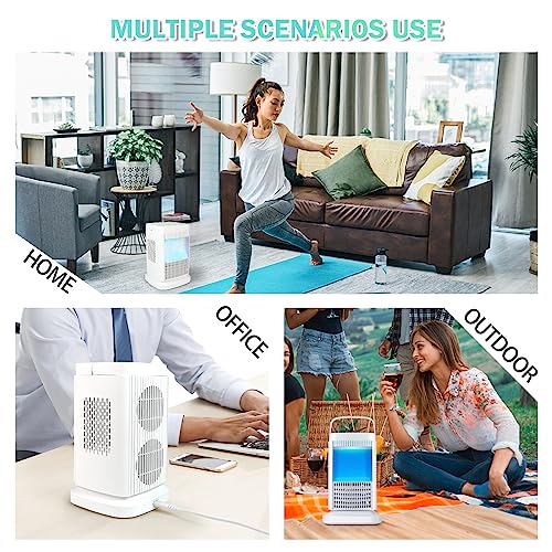 JOYENERGY Portable Cooling Fan, Innovative Semiconductor Refrigeration, Personal Air Conditioner Fan with 4 Wind Speeds, Desk Cooling Fan for Home, Travel and Office