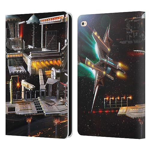 Head Case Designs Officially Licensed Anthony Christou Space Station Art Leather Book Wallet Case Cover Compatible with Apple iPad Air 2 (2014)