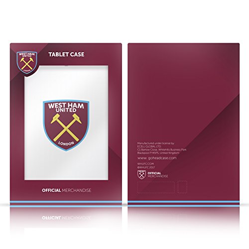 Head Case Designs Officially Licensed West Ham United FC Home 2023/24 Crest Kit Leather Book Wallet Case Cover Compatible with Apple iPad Air 2 (2014)