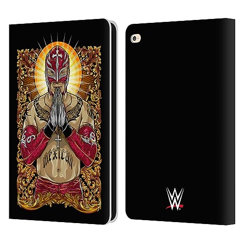 Head Case Designs Officially Licensed WWE Glow Rey Mysterio Leather Book Wallet Case Cover Compatible with Apple iPad Air 2 (2014)