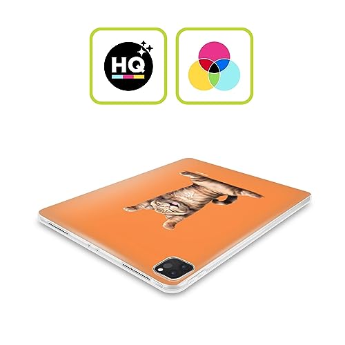 Head Case Designs Officially Licensed P.D. Moreno Happy Cat Furry Fun Artwork Soft Gel Case Compatible with Apple iPad Air 2020/2022