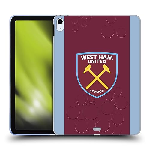 Head Case Designs Officially Licensed West Ham United FC Home 2023/24 Crest Kit Soft Gel Case Compatible with Apple iPad Air 2020/2022