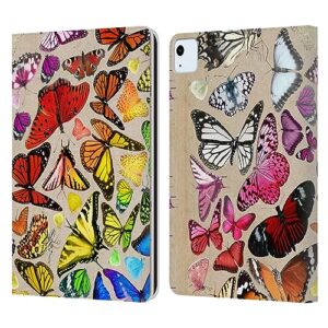 head case designs officially licensed anthony christou rainbow butterflies art leather book wallet case cover compatible with apple ipad air 2020/2022