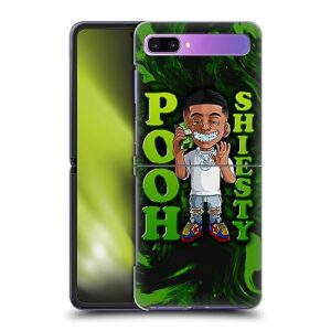head case designs officially licensed pooh shiesty green graphics hard back case compatible with samsung galaxy z flip / 5g
