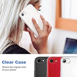 JJGoo Compatible with iPhone SE Case 2022/2020, for iPhone 7 8 Case Clear Soft Transparent Shockproof Protective Slim Thin Bumper Phone Cover for iPhone SE 3 / SE 2, 4.7inch