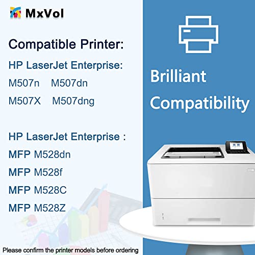 MxVol Compatible 89A CF289A Black Toner Cartridge (with CHIP) Replacement for HP 89A CF289A 89X CF289X for HP Enterprise M507 M507n M507dn M507x MFP M528dn M528f M528c M528z Printer Toner (1-Pack)