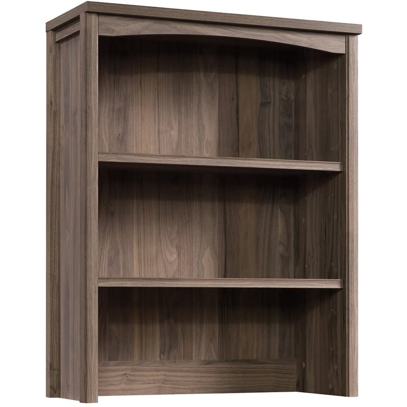 Sauder Costa Washed Walnut 2-Shelf Library Hutch, Washed Walnut Finish