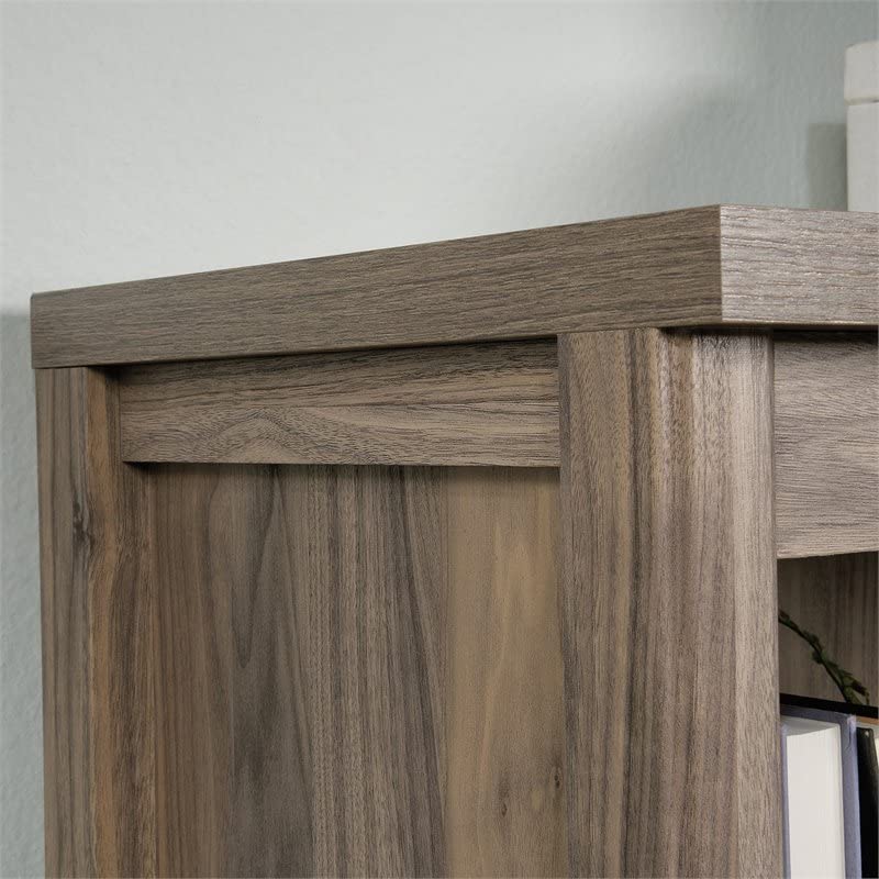 Sauder Costa Washed Walnut 2-Shelf Library Hutch, Washed Walnut Finish