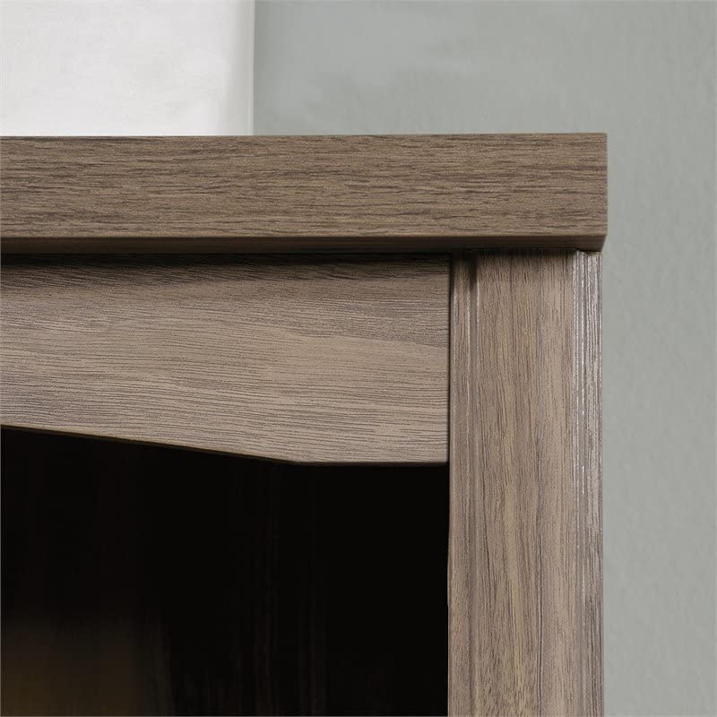 Sauder Costa Washed Walnut 2-Shelf Library Hutch, Washed Walnut Finish