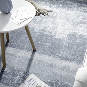 jinchan Area Rug 2x6 Runner Rug Modern Abstract Rug Indoor Contemporary Distressed Carpet Foldable Thin Rug Hallway Mat Kitchen Light Grey Print Floor Cover Non Slip Bedroom Living Room Dining Room