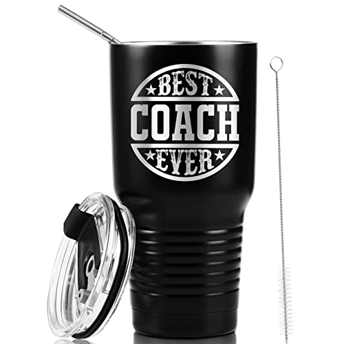 Onebttl Coach Gifts, Funny Gift Idea for Appreciation, Christmas, Birthday, 30oz Stainless Steel Insulated Travel Mug - Best Coach Ever