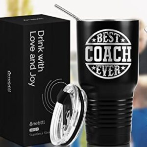 Onebttl Coach Gifts, Funny Gift Idea for Appreciation, Christmas, Birthday, 30oz Stainless Steel Insulated Travel Mug - Best Coach Ever